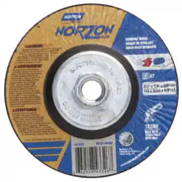 Norton 66252843326 Depressed Center Wheel 4-1/2 in x 1/4 in 20 Grit