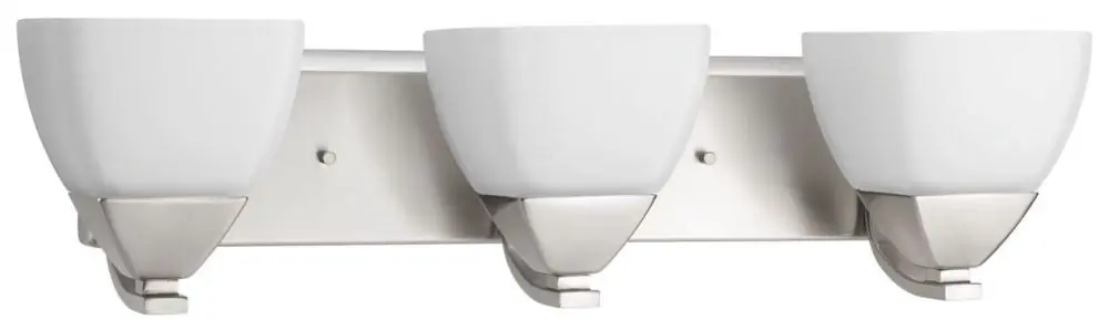 Progress Lighting P2702-09 Appeal 3-Light Medium E-26 Base Incandescent Bathroom Light in Brushed Nickel