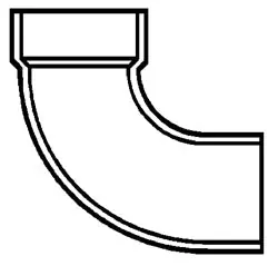 PVC DWV D309020 Long Sweep Street 90 Elbow