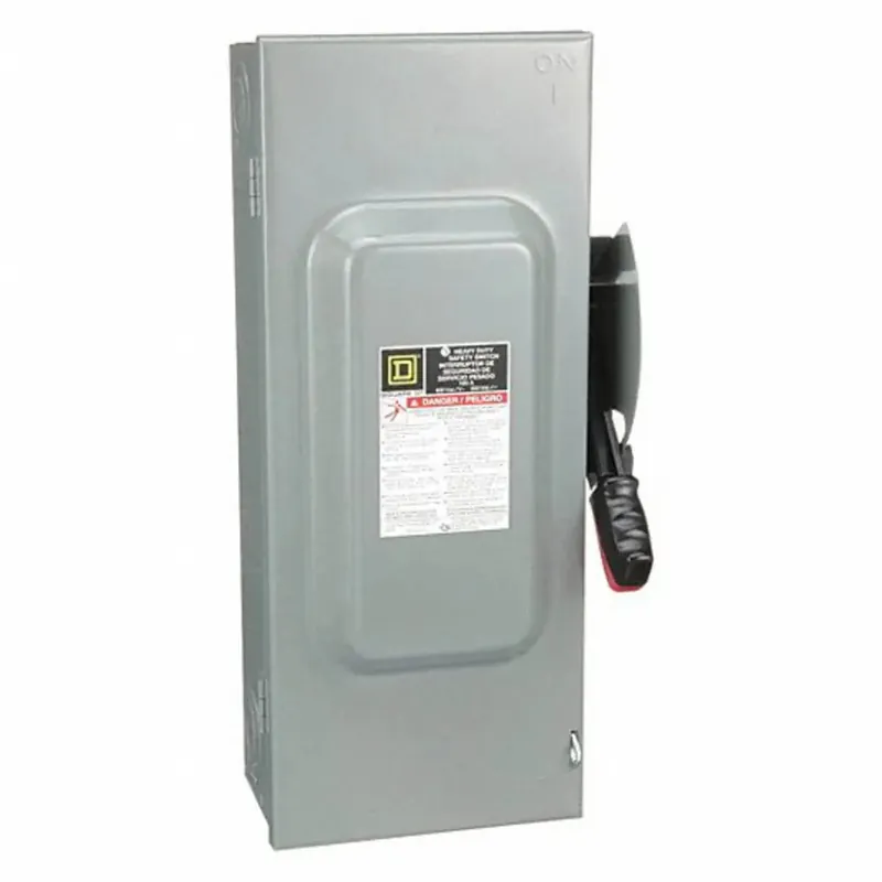 Square D H363N Heavy Duty Fusible Safety Switch 100A 4-Wire 3-Pole 600VAC/DC