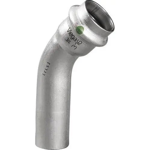 Viega 80545 1 Press x CTS ProPress Stainless Steel 45-Degree Street Elbow w/ EPDM Seal