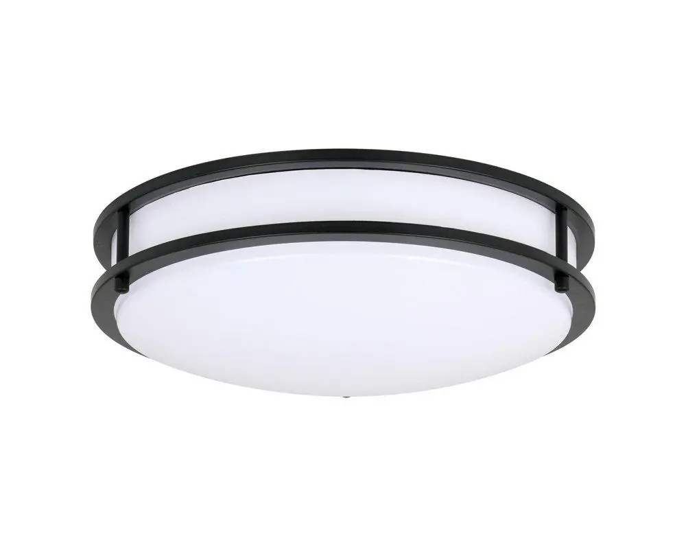 Miseno FLSAT14LEDCCTMB 14 in. LED Round Saturn Ceiling Fixture in Matte Black