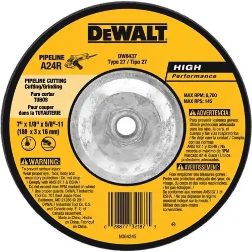 DeWalt DW8437 Bonded Abrasive 7 x 1/8 x 5/8-11