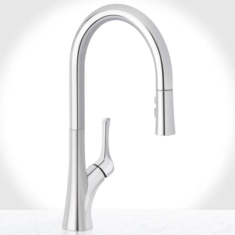 Miseno MNO171LCP Single Handle Pull Down Kitchen Faucet in Chrome