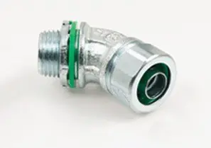Bridgeport 451-SLT Connector, Liquid Tight, 45 Degree, Size 3/4 Inch