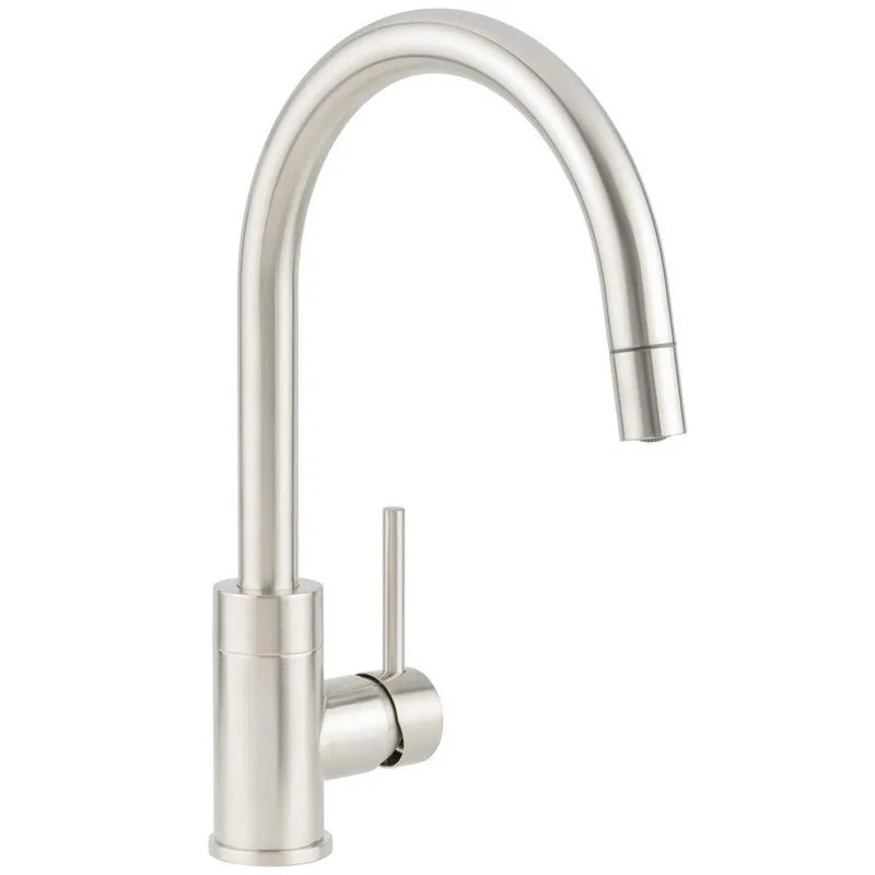 Miseno MNO003LZSS Single Handle Pull Down Kitchen Faucet in Stainless Steel
