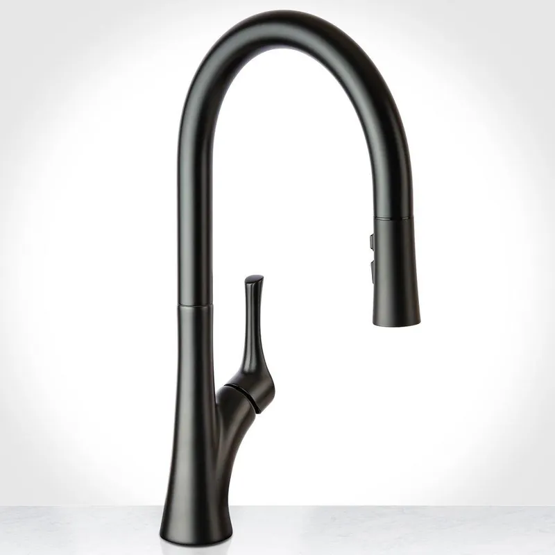 Miseno MNO171LFB Single Handle Pull Down Kitchen Faucet in Flat Black