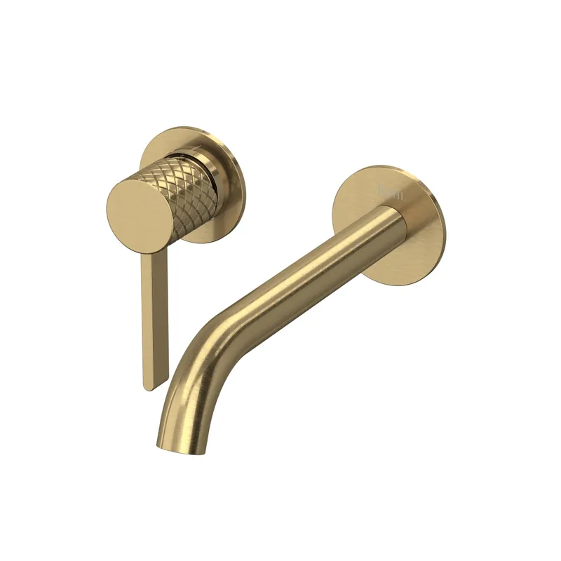 Rohl TTE01W2LMAG Tenerife Single Handle Wall Mount Bathroom Sink Faucet in Antique Gold