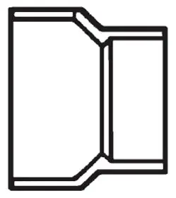 PVC DWV D102338 Coupling Fitting 3 X 2 Reducer Coupling