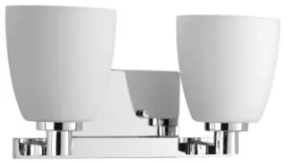 Progress Lighting P2166-15 Fleet 2-Light Bath Light in Polished Chrome