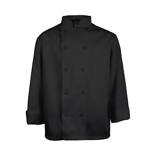 KNG 3XL Mens Chef Coat Black Long Sleeve for Mavrik Mavrik