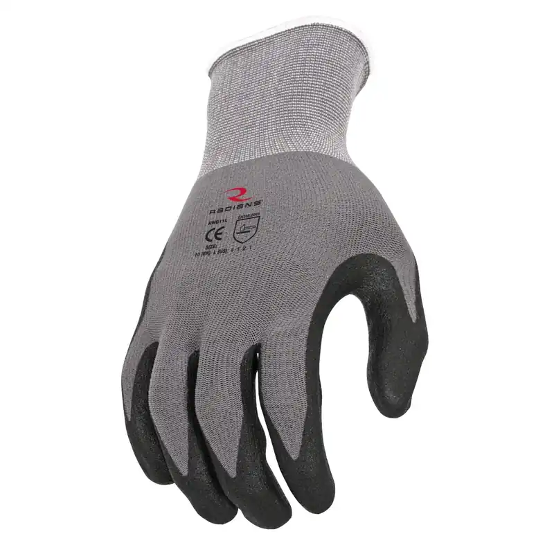 Radians RWG13L Foam Dipped Nitrile Work Gloves Large