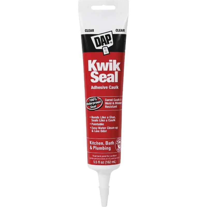 DAP 18008 Dap Kwik Seal 5.5 Oz. Clear Kitchen & Bath Adhesive Caulk