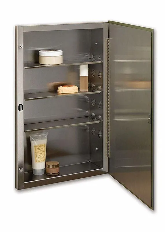 Jensen 495 20-1/8 in. Recessed Mount Medicine Cabinet in Stainless Steel