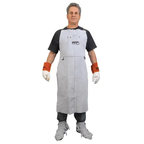 MCR Safety 38142MW Leather Welding Bib Apron 42 in Length 24 in Width