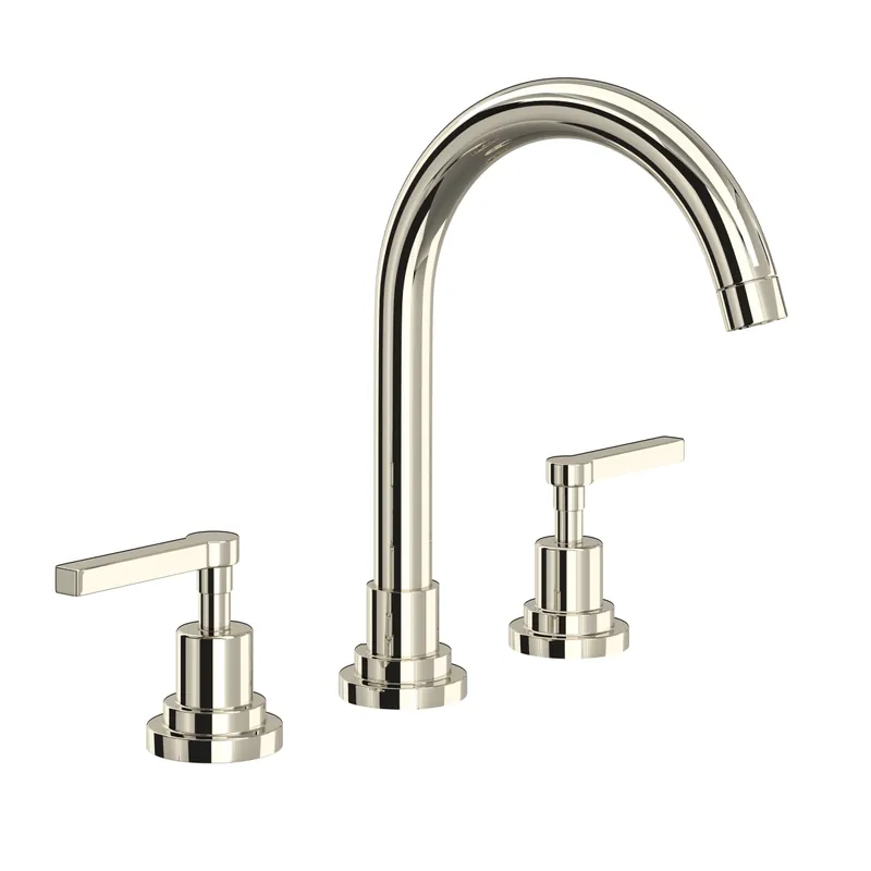Rohl A2208LMPN-2 Lombardia Two Handle Widespread Bathroom Sink Faucet in Polished Nickel