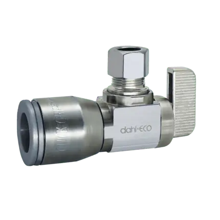 Dahl Valve 611-QG3-31 1/2 Quick-Grip x 3/8 OD Comp Angle Stop Valve (Lead Free)