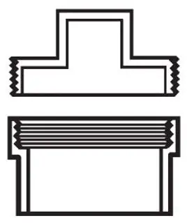 PVC DWV D112060 PVC DWV Fitting 6 Fitting Cleanout Adapter With Plug