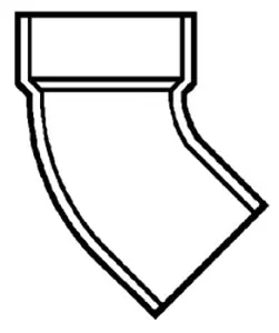PVC DWV D323060 6 Street 45 Elbow