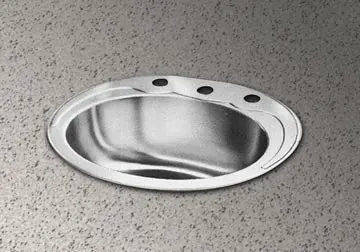 Elkay LLVR19163 Asana Lustertone Bathroom Sink 19x16 Inch 3 Faucet Holes 18 Gauge