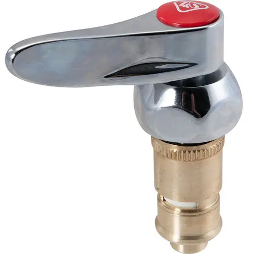 T&S Brass 012446-25NS Cerama RTC New Style Cartridge w/ Check Valve, Red Lever Handle & Screw