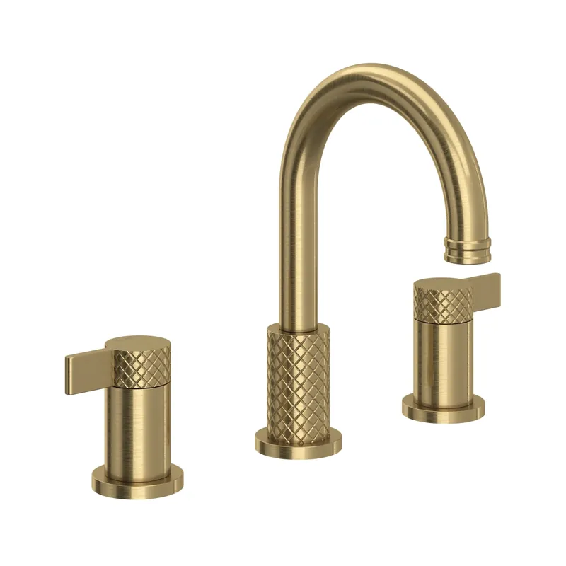 Rohl TE08D3LMAG Tenerife Two Handle Widespread Bathroom Sink Faucet in Antique Gold