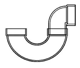 PVC DWV D708015 P-Trap 1-1/2 Inch