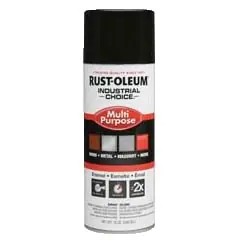 Rust-Oleum 1679830 Industrial Choice 1600 System Multi-purpose Enamel Spray, Gloss Black, 12 oz Spray