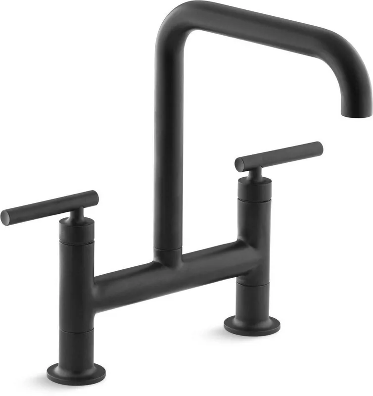 Kohler 7547-4-BL Purist Bridge Kitchen Faucet 1.5 gpm