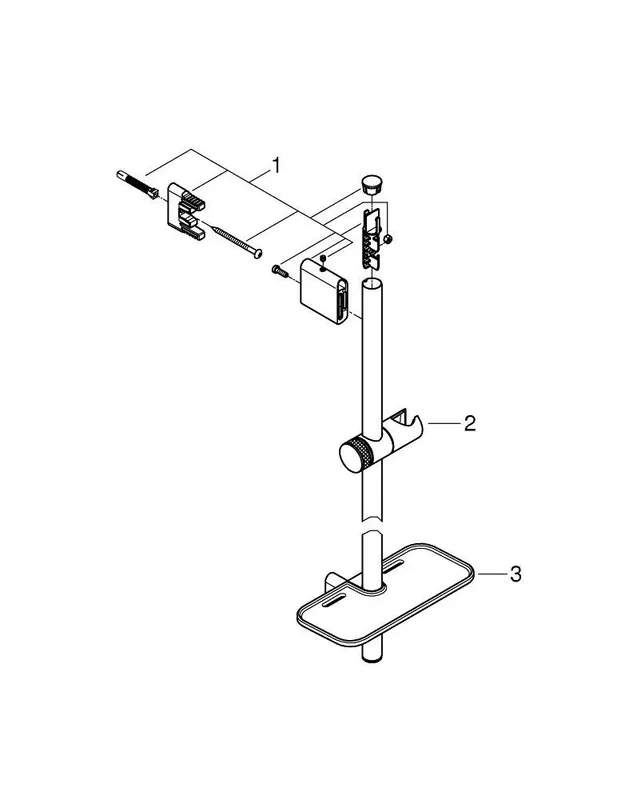 GROHE 26602000 Rainshower 24 in. Shower Slide Bar in StarLight Chrome