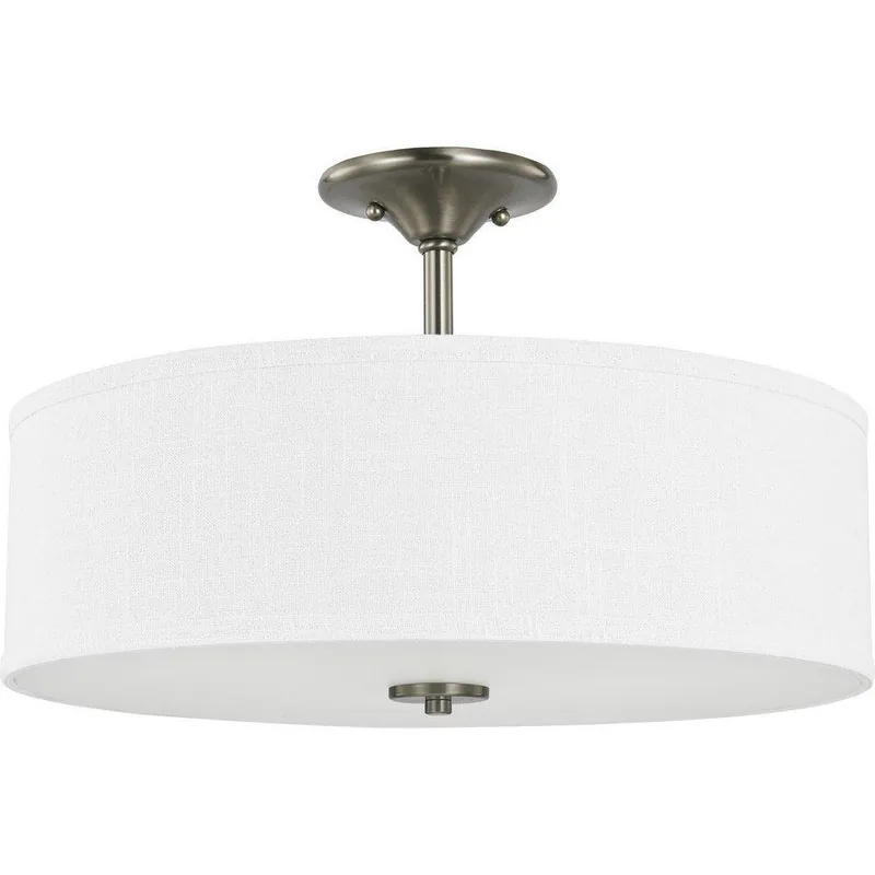 Progress Lighting P350167-009 Inspire 60W 3-Light Medium Incandescent Semi-Flush Mount Ceiling Fixture