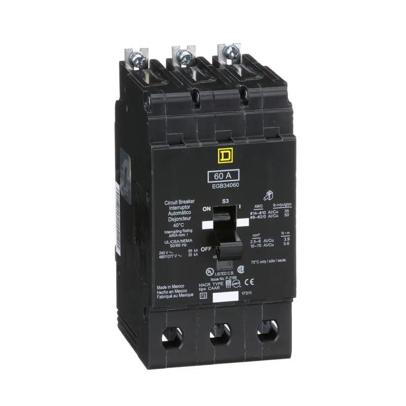 Square D EGB34060 Mini Circuit Breaker 60A 480Y/277 Volt