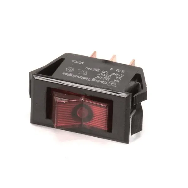 Rocker Switch Power 125V Red E-1-19-1 for H & K International