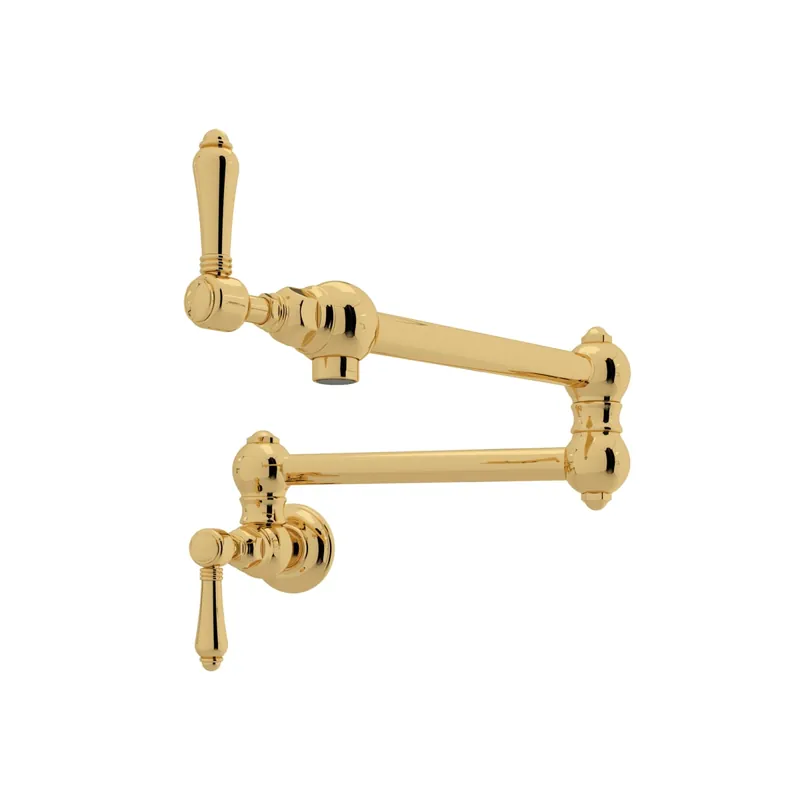 ROHL A1451LMIB-2 Italian Country Kitchen Wall Mount Pot Filler in Inca Brass