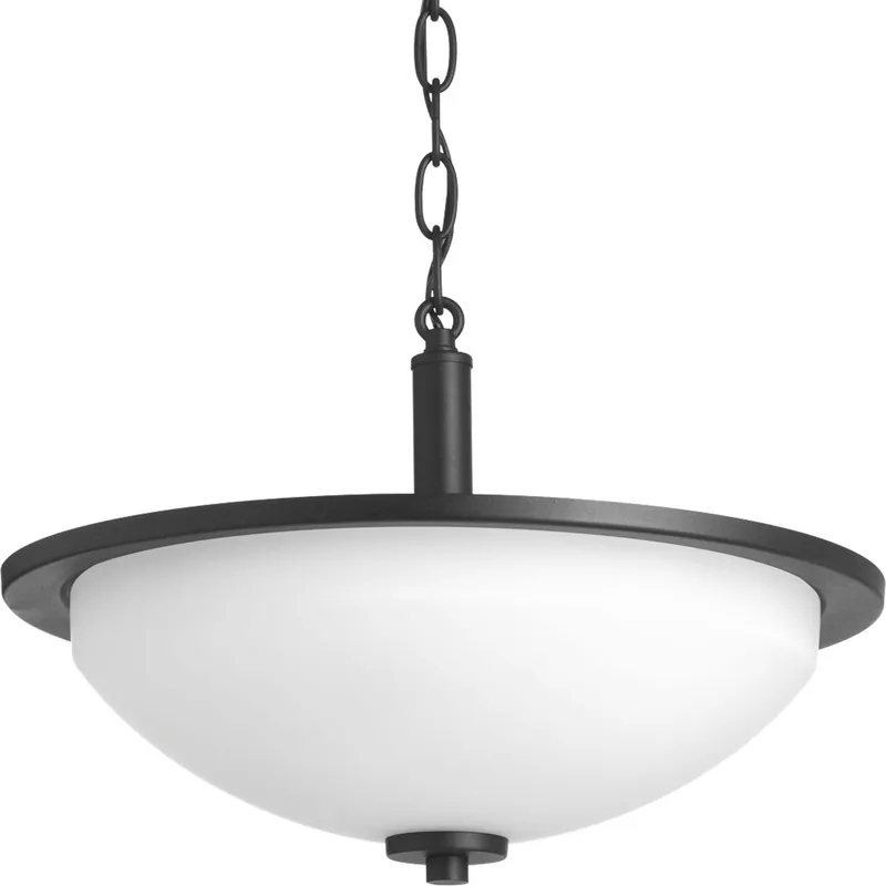 Progress Lighting P3424-31 2-100W MED SEMI-FLUSH Black