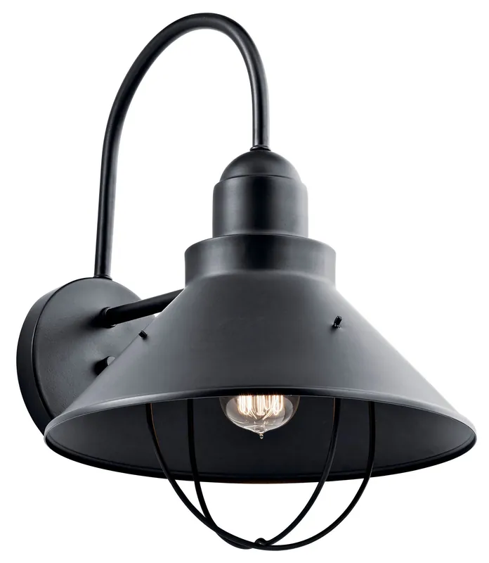 Kichler 9142BK The Seaside 16.5in 1 Light Outdoor Wall Light