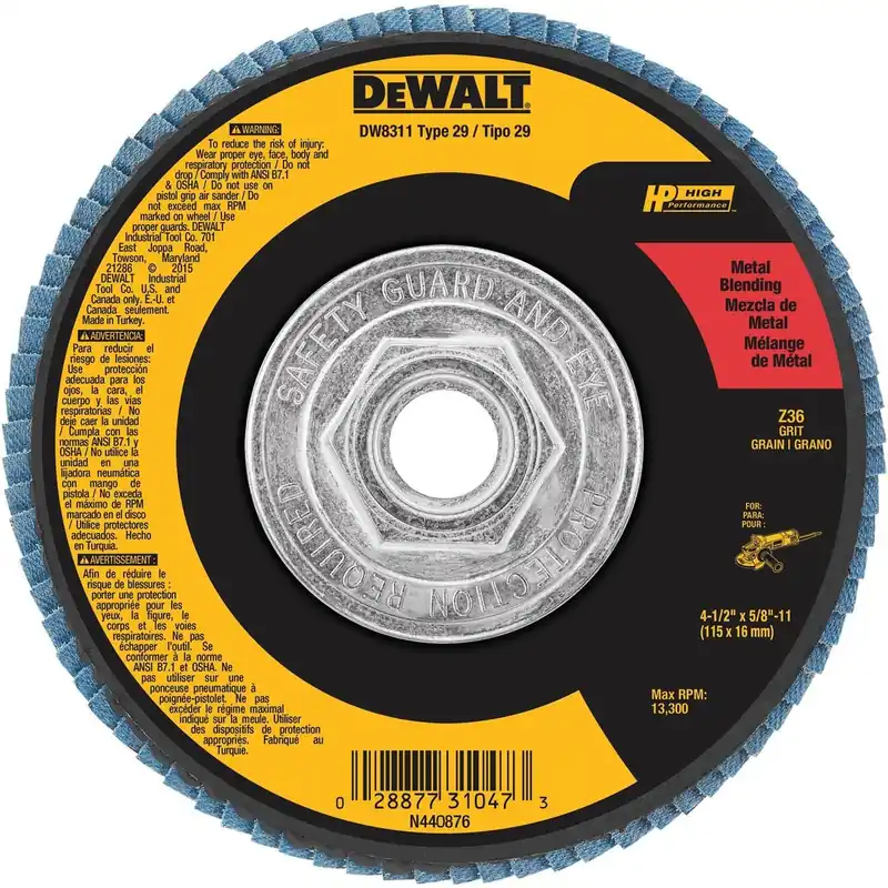 DeWalt DW8311 Flap Disc 4-1/2 X 5/8-11 36G