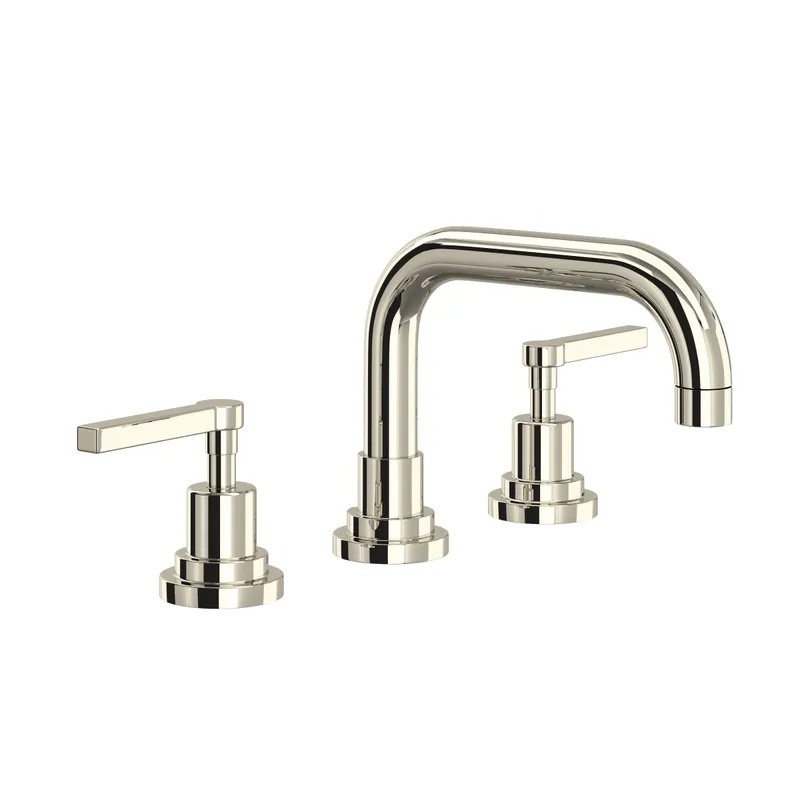Rohl A2218LMPN-2 Lombardia Two Handle Widespread Bathroom Sink Faucet in Polished Nickel
