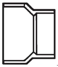 PVC DWV D102337 PVC DWV Fitting 3 x 1-1/2 Reducer Coupling