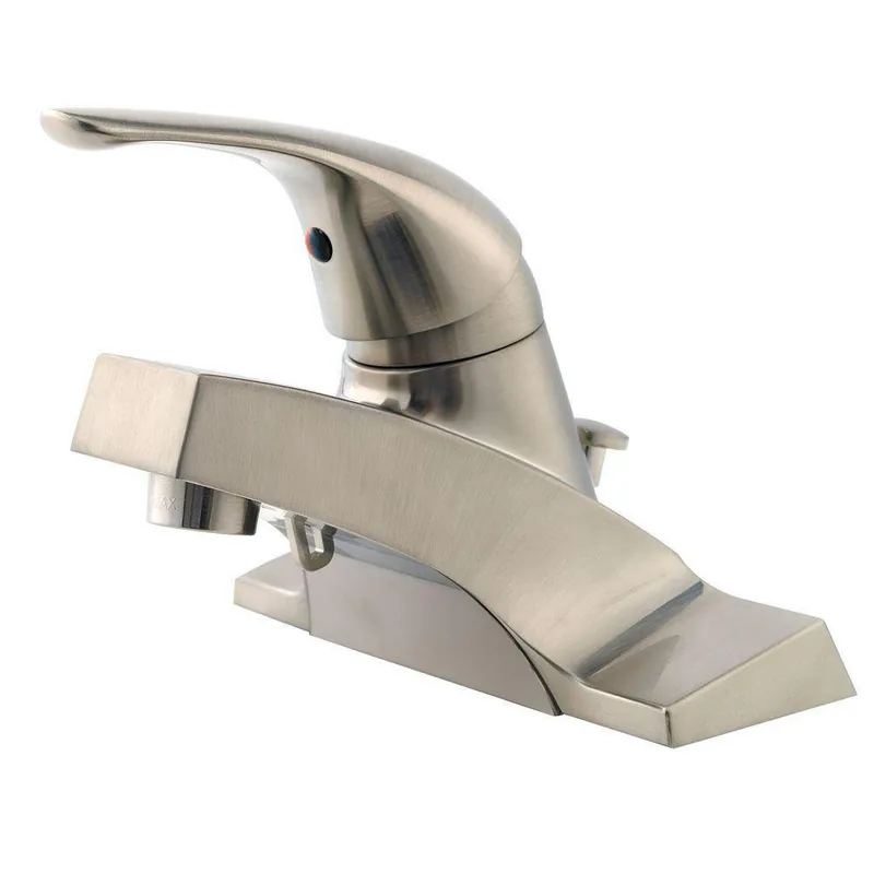 Pfister LG142-600K Pfirst Series Single Handle Centerset Bathroom Sink Faucet in Brushed Nickel