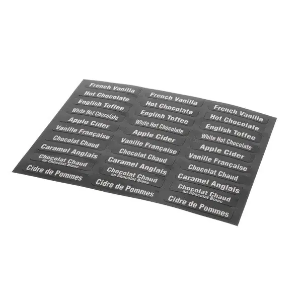 FLAVOR DECALS IMIX ENG/FRE 38749.7000 for Bunn  38749.7000