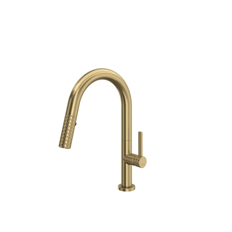 Rohl TE65D1LMAG Tenerife Single Handle Pull Down Bar Faucet in Antique Gold