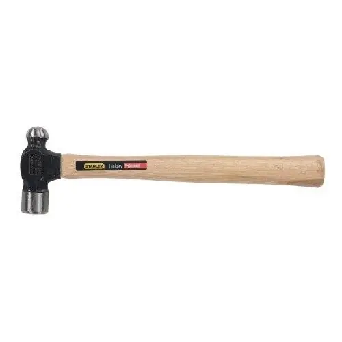 Stanley 54-032 Ball Pein Hammer, 16 in OAL, 32 oz High Carbon Steel Head, Hickory Wood Handle