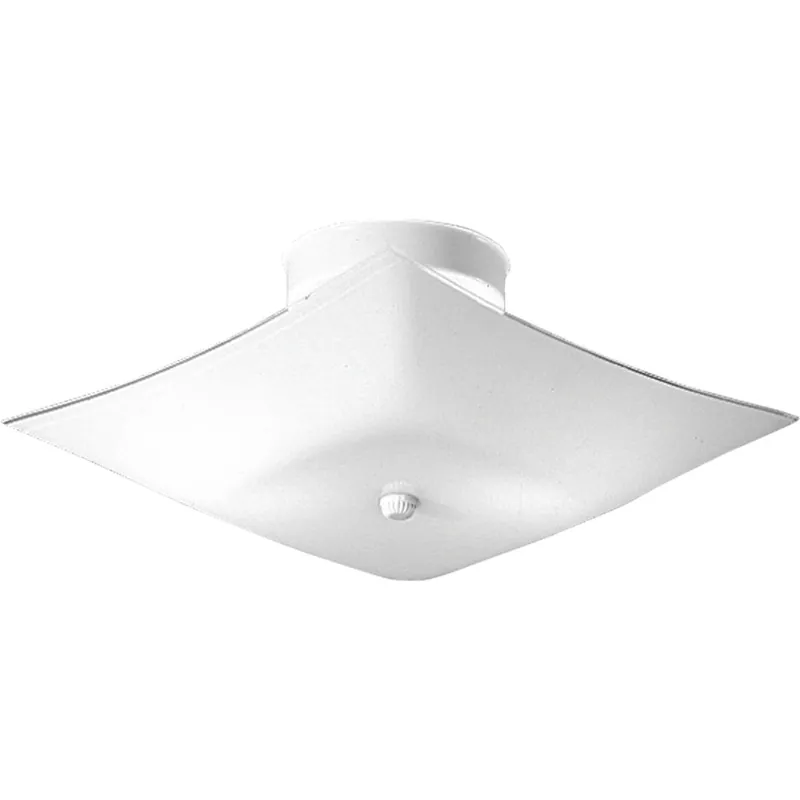 Progress Lighting P4961-30 Square Gl 2-60W Med Clse To Clg White