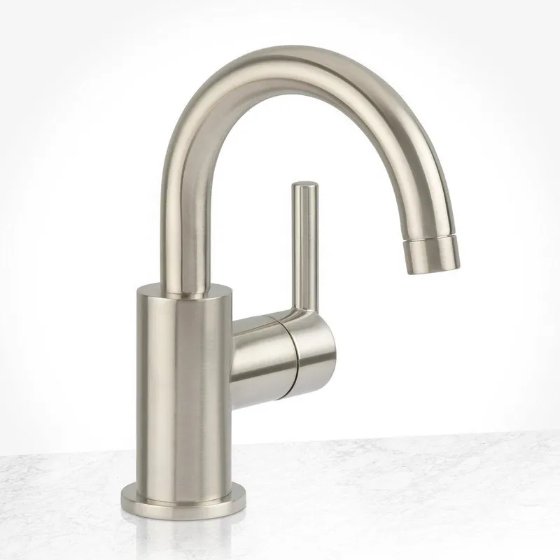Miseno MNO1343LSLZBN Mia Single Handle Monoblock Bathroom Sink Faucet in Brushed Nickel