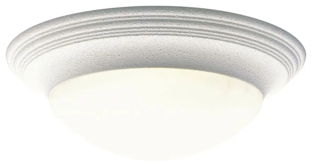 Progress Lighting P3697-30 Alabaster Glass 60W 3-Light Medium Base Flush Mount Ceiling Light in White