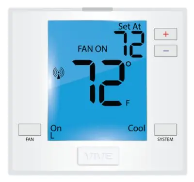 VIVE TPN731W T700 Platform Wireless PTAC thermostat non-programmable 2H/1C heat pump