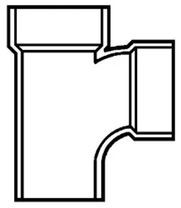 PVC DWV D404338 Street Sanitary Tee 3 X 3 X 2
