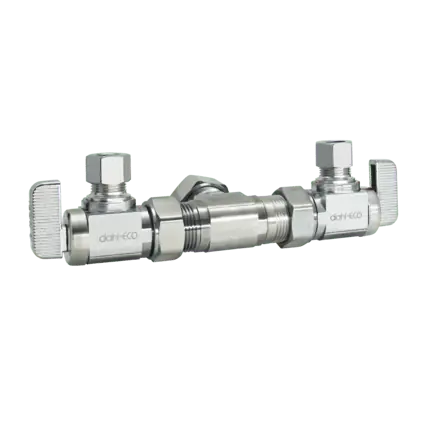 Dahl Valve E33-4001 5/8 OD Comp X 3/8 OD Comp X 3/8 OD Comp 2 Angle Dual Outlet Valve Lead Free