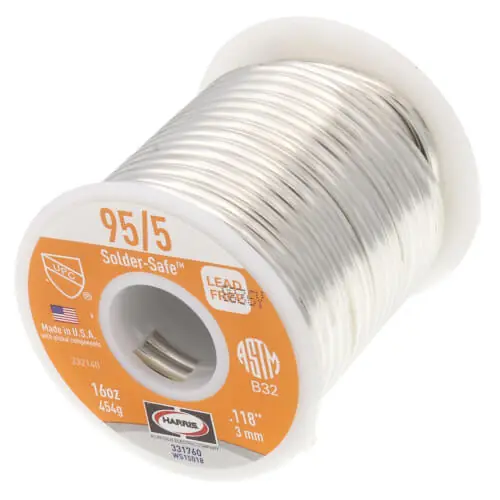 Harris 331760 95/5 Tin-Antimony Solder Wire Lead-Free 1LB Spool Replacement MPN